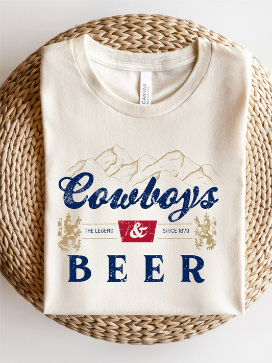 Cowboys and Beer Graphic Tee